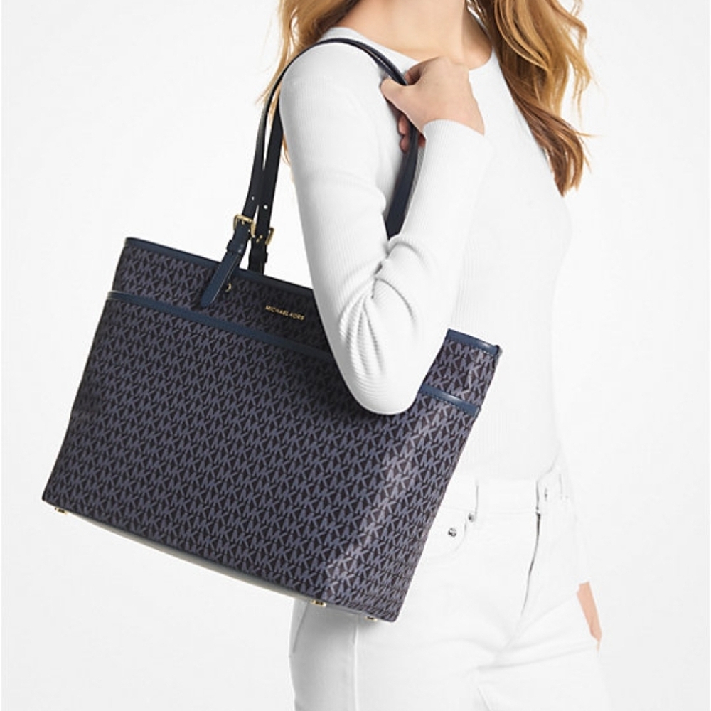 Michael Kors Blue Signature Tote Bag